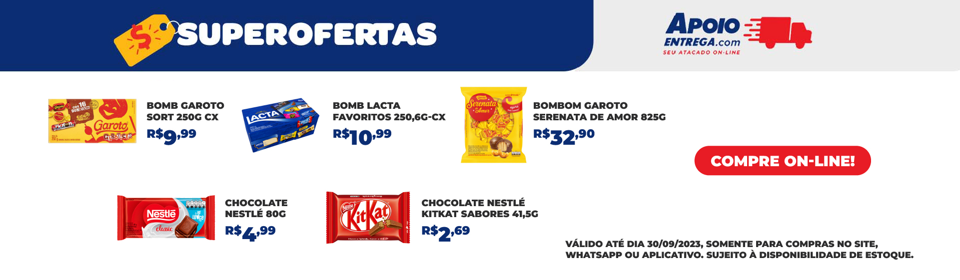bomboniere - selecao de ofertas chocolates ate 30/09